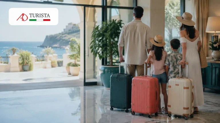 Più valigie preparate per il ritiro presso un hotel